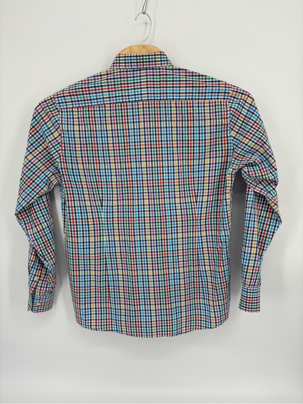 Barbour Men Tailored Fit Shirt XL Long Sleeve Multicolor Tattersall Check Button - Picture 8 of 9